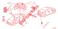 EMBLEME/WARNETIKETTEN  für Honda CIVIC DIESEL 1.6 SE 5 Türen 6 gang-Schaltgetriebe 2013