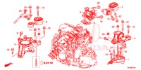MOTORBEFESTIGUNGEN (DIESEL) (2) (MT) für Honda CR-V DIESEL 1.6 EXCLUSIVE NAVI 4WD 5 Türen 6 gang-Schaltgetriebe 2017
