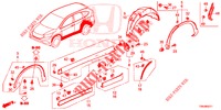 SEITENSCHWELLER ZIERLEISTE/SCHUTZ  für Honda CR-V DIESEL 1.6 EXCLUSIVE NAVI 4WD 5 Türen 6 gang-Schaltgetriebe 2017