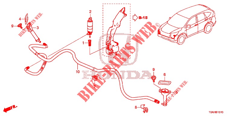 SCHEINWERFERWASCHER(S)  für Honda CR-V DIESEL 1.6 EXCLUSIVE NAVI 4WD 5 Türen 6 gang-Schaltgetriebe 2017