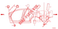 GUMMITUELLE (LATERAL) für Honda CIVIC 1.8 EX 5 Türen 5 gang automatikgetriebe 2014