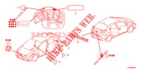 EMBLEME/WARNETIKETTEN  für Honda CIVIC 1.8 EXGT 5 Türen 5 gang automatikgetriebe 2015