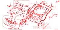 HECKKLAPPENPLATTE(2D)  für Honda CIVIC 1.8 ES 5 Türen 5 gang automatikgetriebe 2016