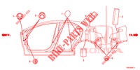 GUMMITUELLE (LATERAL) für Honda CIVIC 1.8 ES 5 Türen 6 gang-Schaltgetriebe 2014