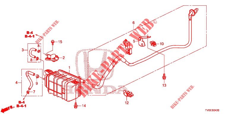 AKTIVKOHLEBEHAELTER  für Honda CIVIC 1.8 ES 5 Türen 6 gang-Schaltgetriebe 2014