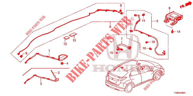 ANTENNE/LAUTSPRECHER (RH) für Honda CIVIC 1.8 ES 5 Türen 6 gang-Schaltgetriebe 2014