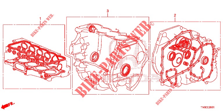 DICHTUNG SATZ/ GETRIEBE KOMPL. (1.8L) für Honda CIVIC 1.8 ES 5 Türen 6 gang-Schaltgetriebe 2014