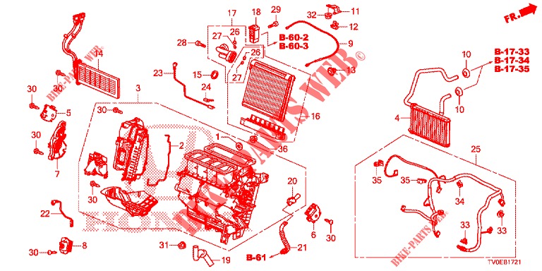 HEIZUNGSEINHEIT (RH) für Honda CIVIC 1.8 ES 5 Türen 6 gang-Schaltgetriebe 2014