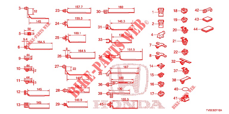 KABELBAUMBAND/BUEGEL(RH)  für Honda CIVIC 1.8 ES 5 Türen 6 gang-Schaltgetriebe 2014
