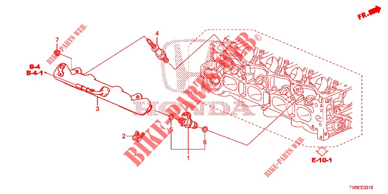 KRAFTSTOFFEINSPRITZUNG (1.8L) für Honda CIVIC 1.8 ES 5 Türen 6 gang-Schaltgetriebe 2014