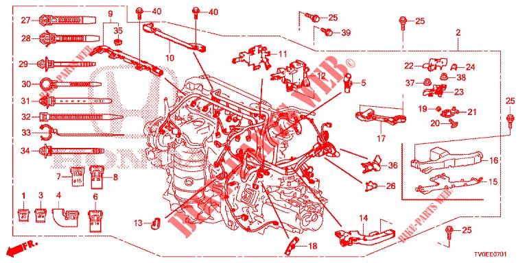 MOTORKABELBAUM (1.8L) für Honda CIVIC 1.8 ES 5 Türen 6 gang-Schaltgetriebe 2014