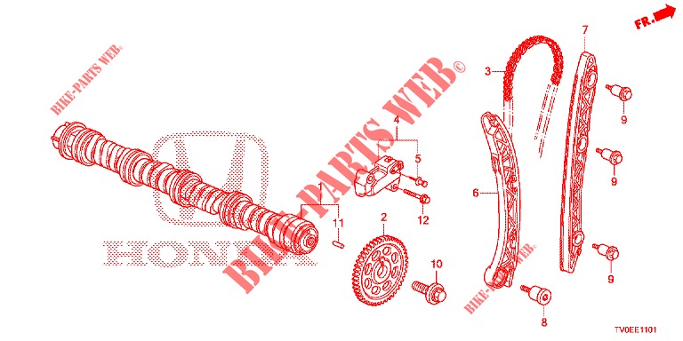 NOCKENWELLE/NOCKENWELLENKETTE (1.8L) für Honda CIVIC 1.8 ES 5 Türen 6 gang-Schaltgetriebe 2014