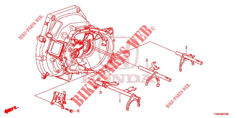 SCHALTGABEL/EINSTELLSCHRAUBE  für Honda CIVIC 1.8 ES 5 Türen 6 gang-Schaltgetriebe 2014
