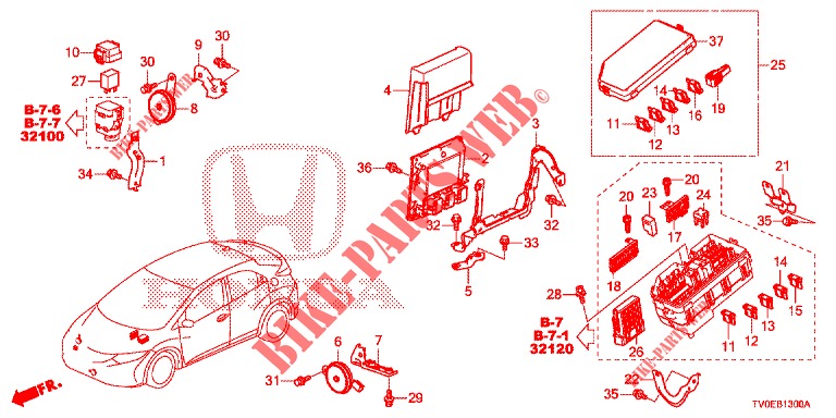 STEUERGERAT (COMPARTIMENT MOTEUR) (1) für Honda CIVIC 1.8 ES 5 Türen 6 gang-Schaltgetriebe 2014