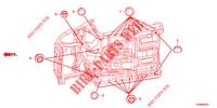 GUMMITUELLE (INFERIEUR) für Honda CIVIC 1.4 S 5 Türen 6 gang-Schaltgetriebe 2016