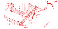 HINTERER STOSSFAENGER  für Honda CIVIC 1.4 SE 5 Türen 6 gang-Schaltgetriebe 2016