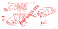 EMBLEME/WARNETIKETTEN  für Honda CIVIC 1.8 ES 5 Türen 6 gang-Schaltgetriebe 2016