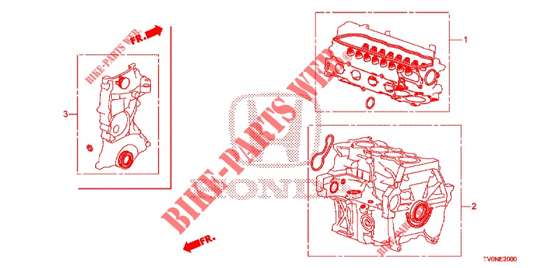 DICHTUNG SATZ/ GETRIEBE KOMPL. (1.4L) für Honda CIVIC 1.8 EX 5 Türen 6 gang-Schaltgetriebe 2016