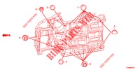 GUMMITUELLE (INFERIEUR) für Honda CIVIC 1.8 EXGT 5 Türen 6 gang-Schaltgetriebe 2016
