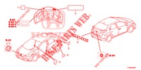 EMBLEME/WARNETIKETTEN  für Honda CIVIC 1.8 SE 5 Türen 6 gang-Schaltgetriebe 2016