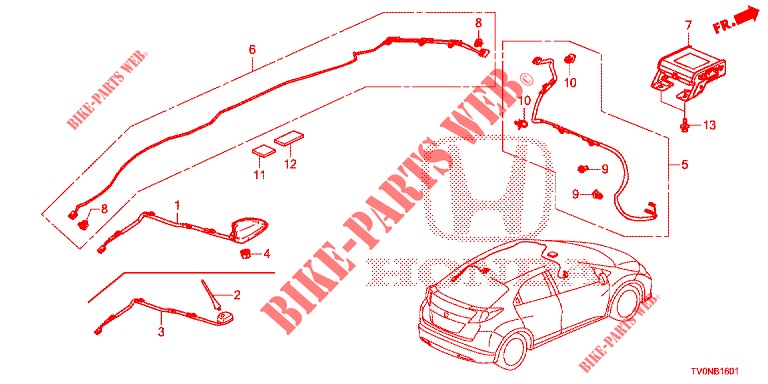 ANTENNE/LAUTSPRECHER (RH) für Honda CIVIC 1.8 SE 5 Türen 6 gang-Schaltgetriebe 2016
