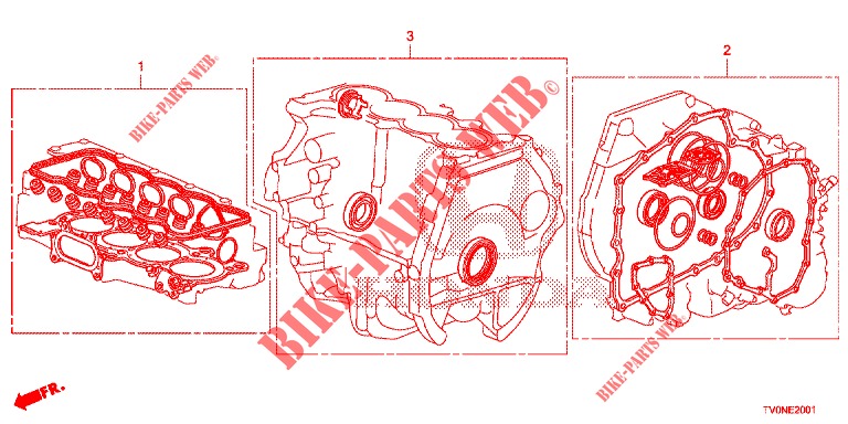 DICHTUNG SATZ/ GETRIEBE KOMPL. (1.8L) für Honda CIVIC 1.8 SE 5 Türen 6 gang-Schaltgetriebe 2016