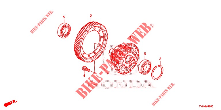 DIFFERENTIAL  für Honda CIVIC 1.8 SE 5 Türen 6 gang-Schaltgetriebe 2016
