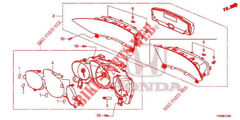 DREHZAHLMESSER  für Honda CIVIC 1.8 SE 5 Türen 6 gang-Schaltgetriebe 2016