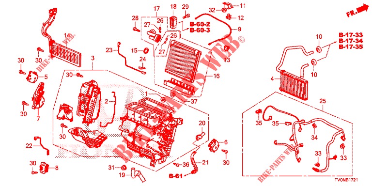 HEIZUNGSEINHEIT (RH) für Honda CIVIC 1.8 SE 5 Türen 6 gang-Schaltgetriebe 2016