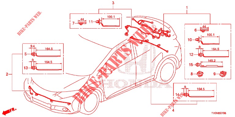 KABELBAUM (5) für Honda CIVIC 1.8 SE 5 Türen 6 gang-Schaltgetriebe 2016