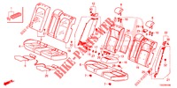 RUECKSITZ/SITZGURT,(2D)  für Honda CIVIC 1.0 ES 5 Türen 6 gang-Schaltgetriebe 2017