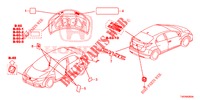 EMBLEME/WARNETIKETTEN  für Honda CIVIC 1.8 SE 5 Türen 6 gang-Schaltgetriebe 2013