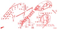 ZIERLEISTE/SCHUTZ  für Honda CIVIC 1.8 SE 5 Türen 6 gang-Schaltgetriebe 2013