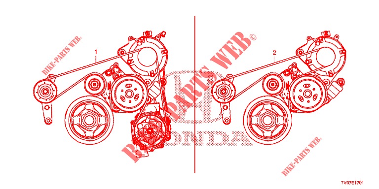 LICHTMASCHINENRIEMEN (1.8L) für Honda CIVIC 1.8 SE 5 Türen 6 gang-Schaltgetriebe 2013