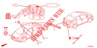 EMBLEME/WARNETIKETTEN  für Honda CIVIC DIESEL 1.6 EX 5 Türen 6 gang-Schaltgetriebe 2014