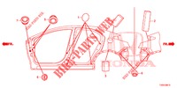 GUMMITUELLE (LATERAL) für Honda CIVIC DIESEL 1.6 EX 5 Türen 6 gang-Schaltgetriebe 2014