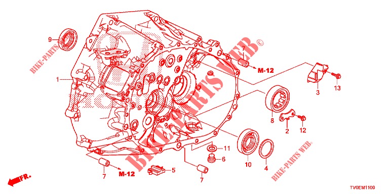 KUPPLUNGSGEHAEUSE (DIESEL) für Honda CIVIC DIESEL 1.6 EX 5 Türen 6 gang-Schaltgetriebe 2014