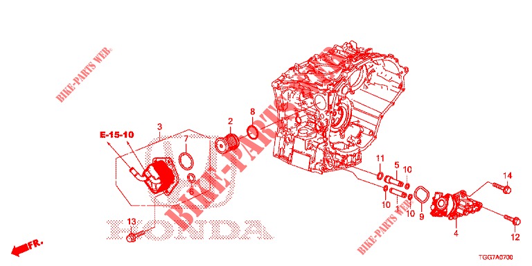 CVTF HEIZER UND ÖLPUMPE (1,0 L) für Honda CIVIC 1.0 MID 5 Türen vollautomatische 2018