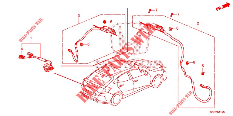 GPS/KAMERA ANTENNE RÜCKANSICHT für Honda CIVIC 1.0 MID 5 Türen vollautomatische 2018