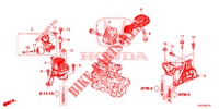 MOTORBEFESTIGUNGEN (1,0 L) (CVT) für Honda CIVIC 1.0 MID BLACK EDITION 5 Türen vollautomatische 2018