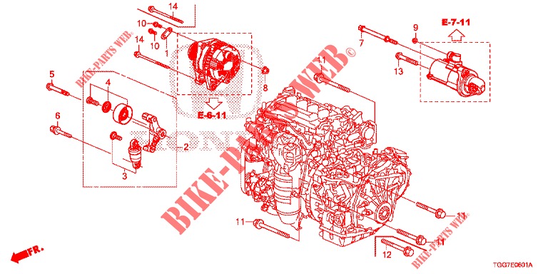 AUTOMATISCHE SPANNVORRICHTUNG (1.5L) für Honda CIVIC 1.5 RS 5 Türen vollautomatische 2018