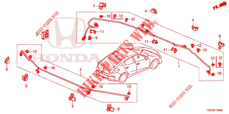 EINPARKSENSOR  für Honda CIVIC 1.5 RS 5 Türen vollautomatische 2018