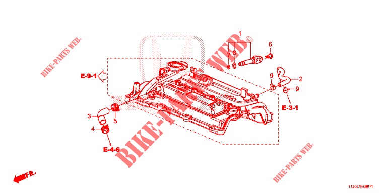ENTLUEFTUNGSROHR (1.5L) für Honda CIVIC 1.5 RS 5 Türen vollautomatische 2018