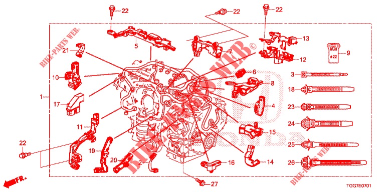 KABELBAUM (1.5L) für Honda CIVIC 1.5 RS 5 Türen vollautomatische 2018