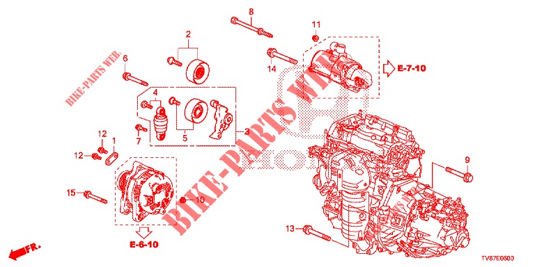 AUTOMATISCHE SPANNVORRICHTUNG  für Honda CIVIC TYPE R 5 Türen 6 gang-Schaltgetriebe 2016