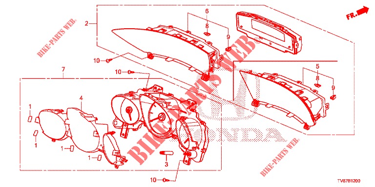 DREHZAHLMESSER  für Honda CIVIC TYPE R 5 Türen 6 gang-Schaltgetriebe 2016