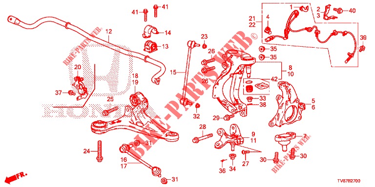 GELENK, VORNE  für Honda CIVIC TYPE R 5 Türen 6 gang-Schaltgetriebe 2016