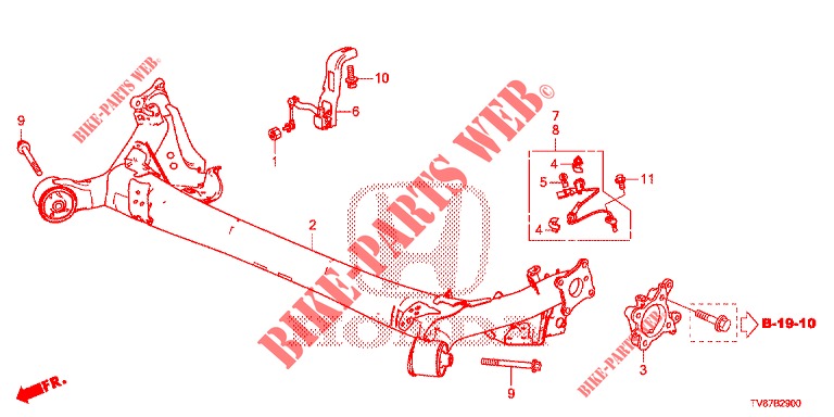 HINTERRADACHSE  für Honda CIVIC TYPE R 5 Türen 6 gang-Schaltgetriebe 2016