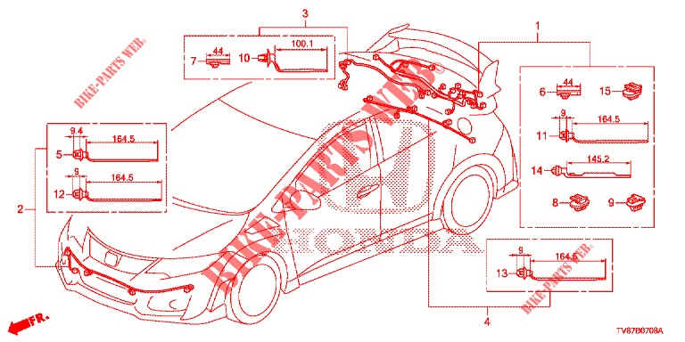 KABELBAUM (5) für Honda CIVIC TYPE R 5 Türen 6 gang-Schaltgetriebe 2016