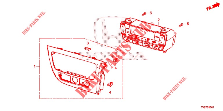 REGELUNG, AUTOM.         KLIMAANLAGE (RH) für Honda CIVIC TYPE R 5 Türen 6 gang-Schaltgetriebe 2016